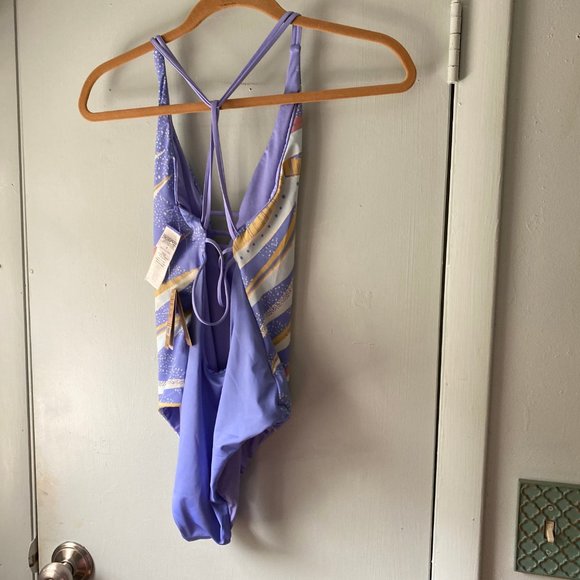 NWT Patagonia violet one piece swimsuit reverse - Picture 4 of 11